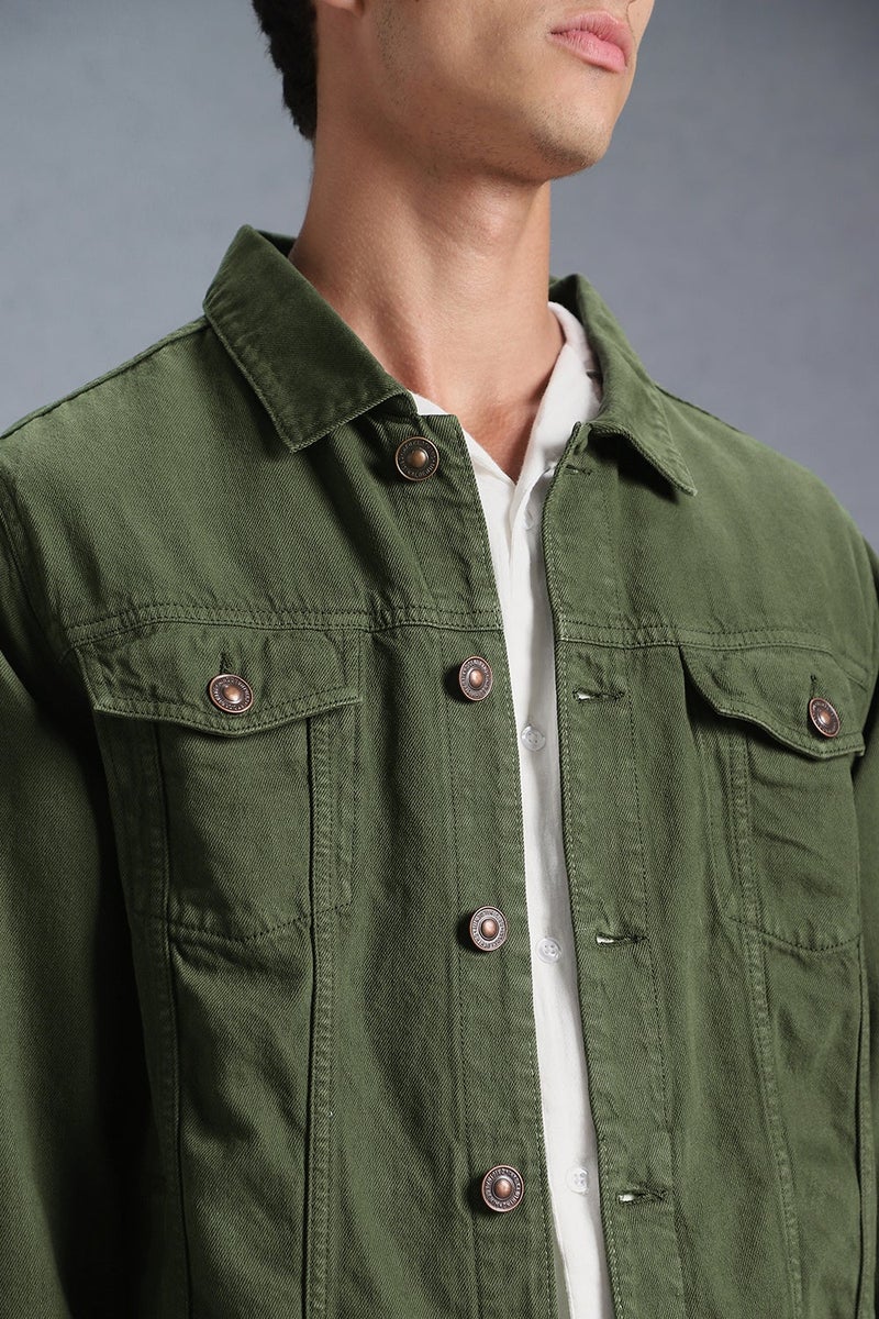 inkd Men's Overdyed Trucker Denim Jacket - Jacket for Men | 100% Cotton | Double Flap Pocket | Regular Fit | Full Sleeve Jacket - Image 5